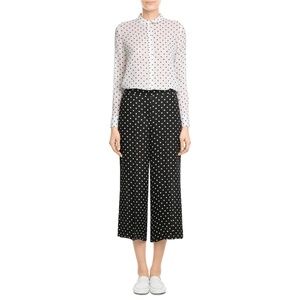 Theory silk polka dot pants